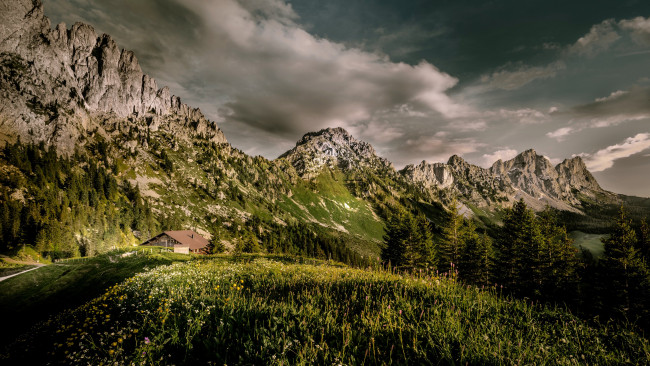 Обои картинки фото природа, горы, швейцарские, альпы