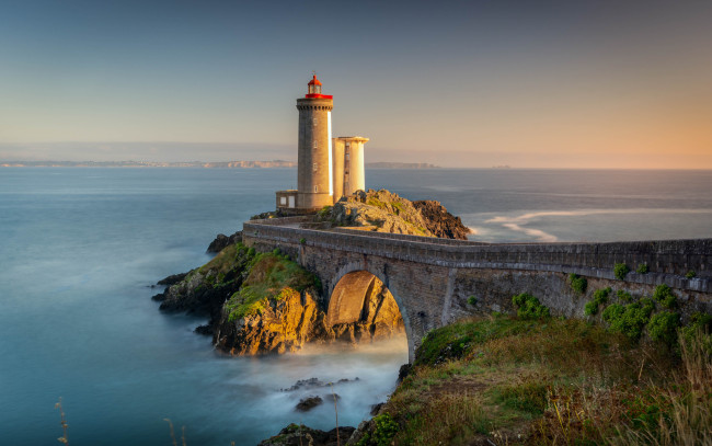 Обои картинки фото petit minou lighthouse, france, природа, маяки, petit, minou, lighthouse