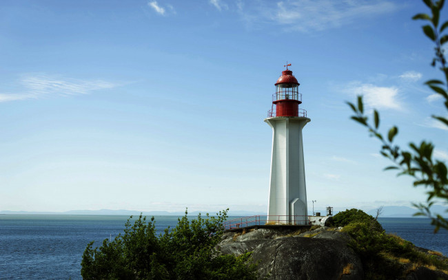 Обои картинки фото sheringham point lighthouse, canada, природа, маяки, sheringham, point, lighthouse