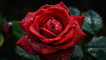 Картинка цветы розы красная роза макро капли