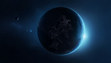 Картинка космос арт безконечность планета свечения