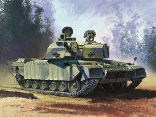 Картинка рисованные армия сухопутных Челленджер 2 challenger основной боевой танк великобритании войск