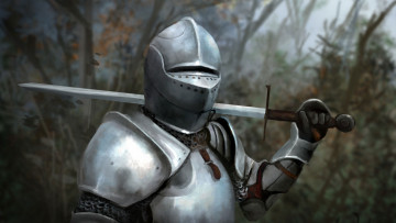 Картинка рыцарь рисованные люди латы шлем меч