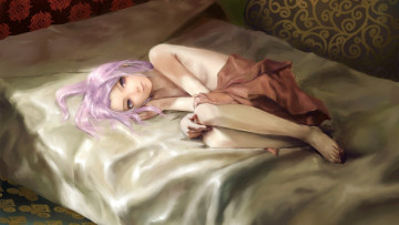 Картинка аниме *unknown+ другое кровать девушка