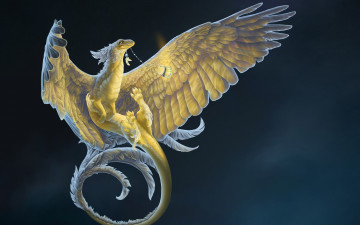 Картинка фэнтези драконы магический птица горшочек