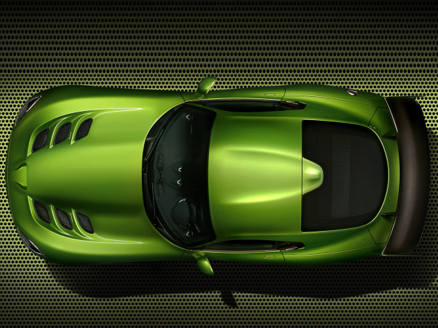 Обои картинки фото автомобили, dodge, srt, viper, gt, stryker, green, зеленый