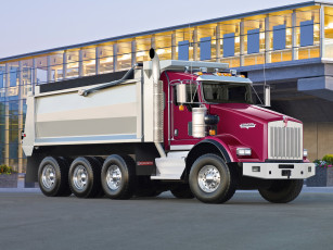 Картинка t800+dump автомобили kenworth тягач седельный грузовик тяжелый