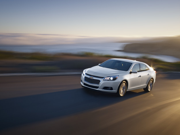 Обои картинки фото автомобили, chevrolet, светлый, malibu, 2014г