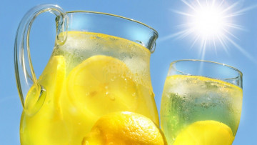 Картинка еда напитки стакан кувшин лимонад лимоны