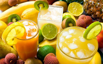 Картинка еда напитки киви лимон личи лайм лимонад лед