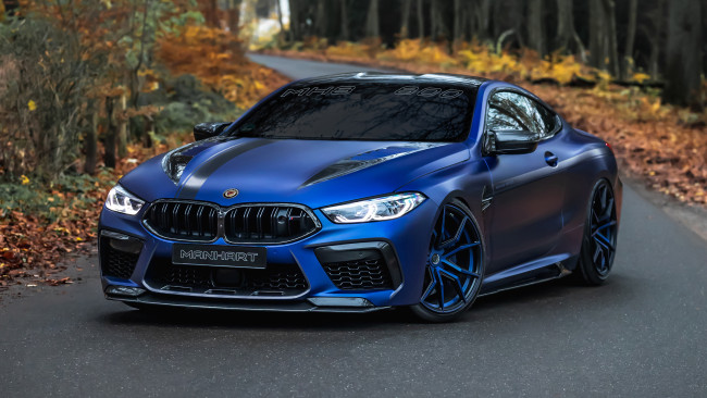 Обои картинки фото автомобили, bmw, m8, manhart, mh8, 800, купе, дорога, лес, gran, coupe, мощный