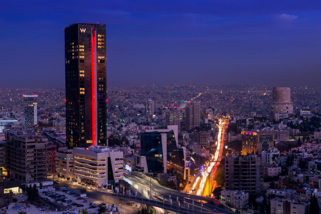 Обои картинки фото города, - столицы государств, амман, иордания, столица, ночь, огни