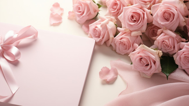 Обои картинки фото 3д графика, цветы , flowers, цветы, бумага, праздник, розы, букет, лепестки, розовые, картон