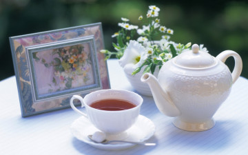 Картинка еда напитки Чай рамка фото заварник букет чай