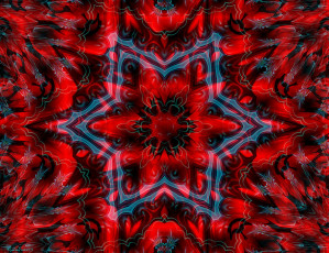 Картинка 3д графика fractal фракталы цвета линии узор фон