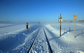Картинка разное транспортные средства магистрали железная дорога пейзаж знаки зима