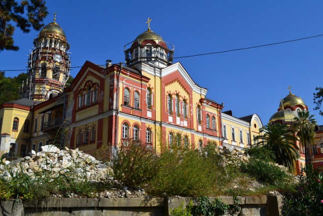 Обои картинки фото новоафонский, монастырь, абхазия, города, православные, церкви, монастыри