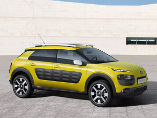 обоя автомобили, citroen, 2014г, c4, cactus, citroеn, желтый