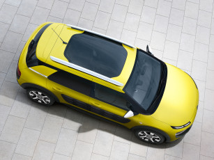 обоя автомобили, citroen, желтый, 2014г, cactus, c4, citroеn