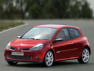 Картинка автомобили renault clio красный 2005г concept sport