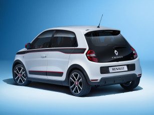 Картинка автомобили renault фон twingo 2014г синий