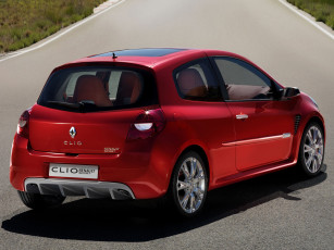 Картинка автомобили renault красный 2005г concept sport clio