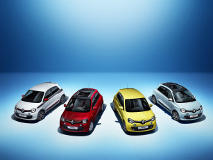 Картинка автомобили renault twingo синий фон 2014г