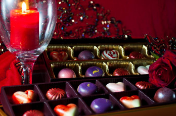 Картинка еда конфеты +шоколад +сладости сердце розы