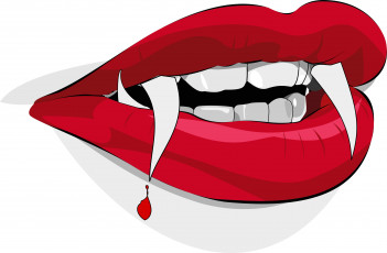 Картинка рисованные минимализм вампир губы