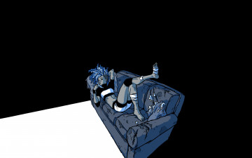 Картинка девушка+на+диване рисованные минимализм диван девушка