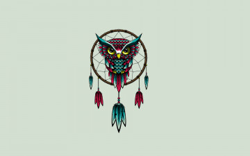 Картинка ловец+снов рисованные минимализм dreamcatcher ловец снов сова owl