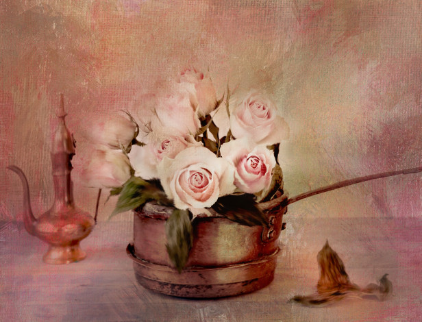 Обои картинки фото рисованные, цветы, розы