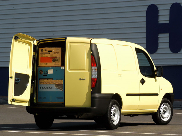 Обои картинки фото автомобили, fiat, doblо, cargo, желтый, 2003, 223, za-spec