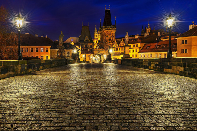 Обои картинки фото города, прага , Чехия, карлов, мост
