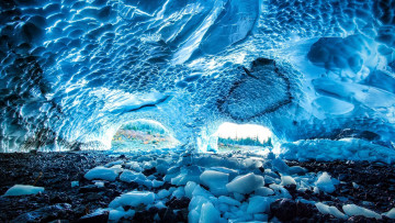 обоя ледник ватнаёкюдль, природа, айсберги и ледники, пещера, ледник, лёд, снег, холод, мерзлота