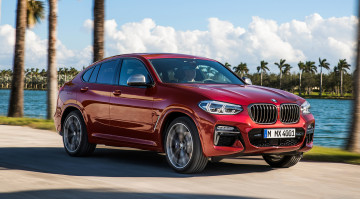 Картинка bmw+x4+m40d+2019 автомобили bmw x4 m40d 2019 red