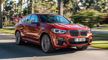 Картинка bmw+x4+m40d+2019 автомобили bmw x4 m40d 2019 red