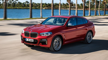 Картинка bmw+x4+m40d+2019 автомобили bmw x4 m40d 2019 red