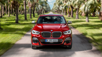 Картинка bmw+x4+m40d+2019 автомобили bmw x4 m40d 2019 red