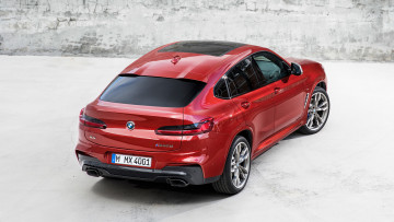 Картинка bmw+x4+m40d+2019 автомобили bmw x4 m40d 2019 red