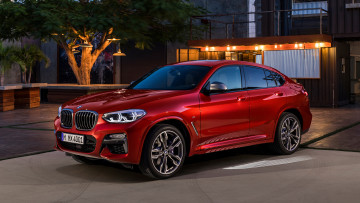 Картинка bmw+x4+m40d+2019 автомобили bmw x4 m40d 2019 red