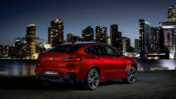 Картинка bmw+x4+m40d+2019 автомобили bmw x4 m40d 2019 red