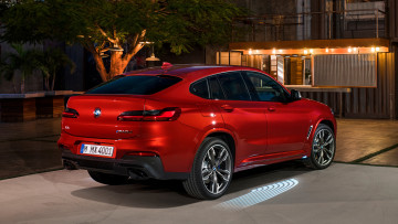 обоя bmw x4 m40d 2019, автомобили, bmw, x4, m40d, 2019, red