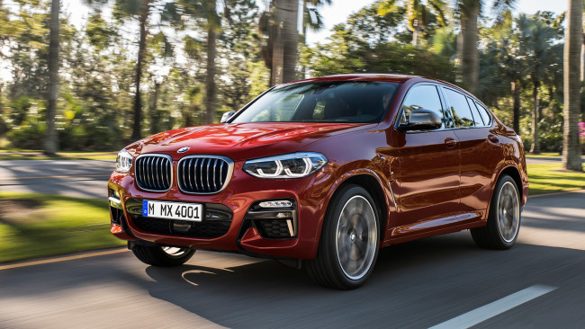 Обои картинки фото bmw x4 m40d 2019, автомобили, bmw, x4, m40d, 2019, red