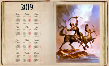 Картинка календари фэнтези оружие лук кентавр
