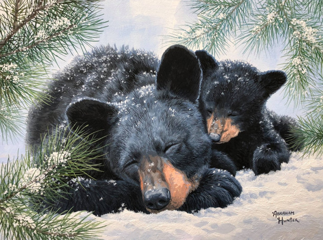 Обои картинки фото рисованное, животные,  медведи, медведи