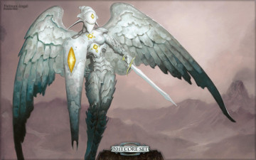Картинка видео+игры magic +the+gathering+-+other ангел щит меч горы