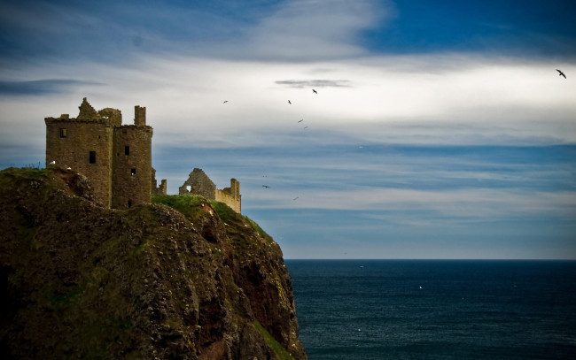 Обои картинки фото dunnottar castle, aberdeenshire, scotland, города, замки англии, dunnottar, castle