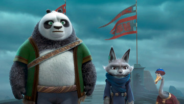 обоя kung fu panda 4 ,  2024 , мультфильмы, kung fu panda 4, li, zhen, mr, ping, кунг, фу, панда, кадры, из, фильма
