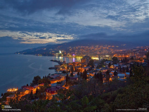 Картинка yalta города огни ночного